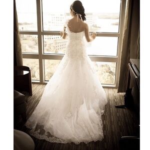 Demetrio’s 1-Shoulder Fit & Flare Bridal Dress 4